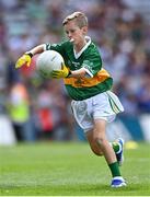 24 July 2022; Tom Mulconry, Beaumont Boys School, Blackrock, Cork, representing Kerry, during the INTO Cumann na mBunscol GAA Respect Exhibition Go Games at GAA All-Ireland Senior Football Championship Final match between Kerry and Galway at Croke Park in Dublin. Photo by Piaras Ó Mídheach/Sportsfile