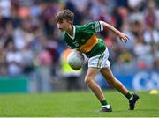 24 July 2022; Conor O' Brien, St. Pius X BNS, Terenure, Dublin, representing Kerry, during the INTO Cumann na mBunscol GAA Respect Exhibition Go Games at GAA All-Ireland Senior Football Championship Final match between Kerry and Galway at Croke Park in Dublin. Photo by Piaras Ó Mídheach/Sportsfile