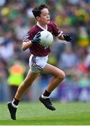 24 July 2022; Devin De Burca, Gaelscoil Mhic Amhlaigh, Cnoc na Cathrach, Co. Gaillimh, representing Galway, during the INTO Cumann na mBunscol GAA Respect Exhibition Go Games at GAA All-Ireland Senior Football Championship Final match between Kerry and Galway at Croke Park in Dublin. Photo by Piaras Ó Mídheach/Sportsfile