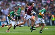 24 July 2022; Devin De Burca, Gaelscoil Mhic Amhlaigh, Cnoc na Cathrach, Co. Gaillimh, representing Galway, during the INTO Cumann na mBunscol GAA Respect Exhibition Go Games at GAA All-Ireland Senior Football Championship Final match between Kerry and Galway at Croke Park in Dublin. Photo by Piaras Ó Mídheach/Sportsfile