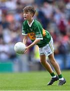 24 July 2022; Conor O' Brien, St. Pius X BNS, Terenure, Dublin, representing Kerry, during the INTO Cumann na mBunscol GAA Respect Exhibition Go Games at GAA All-Ireland Senior Football Championship Final match between Kerry and Galway at Croke Park in Dublin. Photo by Piaras Ó Mídheach/Sportsfile