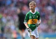 24 July 2022; Tadhg Ó hAisí, Gaelscoil Mhíchíl Cíosóg, Inis, Co. Chláir, representing Kerry, during the INTO Cumann na mBunscol GAA Respect Exhibition Go Games at GAA All-Ireland Senior Football Championship Final match between Kerry and Galway at Croke Park in Dublin. Photo by Piaras Ó Mídheach/Sportsfile