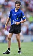 24 July 2022; Referee Cian Ryan, Scoil Mhuire, Knockraha, Cork, during the INTO Cumann na mBunscol GAA Respect Exhibition Go Games at GAA All-Ireland Senior Football Championship Final match between Kerry and Galway at Croke Park in Dublin. Photo by Piaras Ó Mídheach/Sportsfile