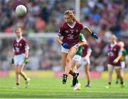 24 July 2022; Lola Matthews, Killinkere N.S., Virginia, Cavan, representing Galway during the INTO Cumann na mBunscol GAA Respect Exhibition Go Games at GAA All-Ireland Senior Football Championship Final match between Kerry and Galway at Croke Park in Dublin. Photo by Brendan Moran/Sportsfile
