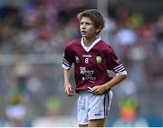 24 July 2022; Josh Furlong, Scoil Naomh Íosaf, Baltinglass, Wicklow, representing Galway, during the INTO Cumann na mBunscol GAA Respect Exhibition Go Games at GAA All-Ireland Senior Football Championship Final match between Kerry and Galway at Croke Park in Dublin. Photo by Piaras Ó Mídheach/Sportsfile