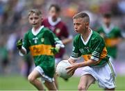 24 July 2022; Ruairí Ó Cathail, Gaelscoil Bhrian Bóroimhe, Coill na nÚll, Sord Co. Átha Cliath, representing Kerry during the INTO Cumann na mBunscol GAA Respect Exhibition Go Games at GAA All-Ireland Senior Football Championship Final match between Kerry and Galway at Croke Park in Dublin. Photo by Piaras Ó Mídheach/Sportsfile