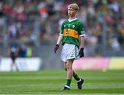 24 July 2022; Danann Glynn, Lisnagry N.S., Lisnagry, Limerick, representing Kerry, during the INTO Cumann na mBunscol GAA Respect Exhibition Go Games at GAA All-Ireland Senior Football Championship Final match between Kerry and Galway at Croke Park in Dublin. Photo by Piaras Ó Mídheach/Sportsfile