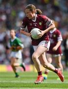 24 July 2022; Lauren de Burca, Scoil Bhride, Ranelagh, Dublin, representing Galway during the INTO Cumann na mBunscol GAA Respect Exhibition Go Games at GAA All-Ireland Senior Football Championship Final match between Kerry and Galway at Croke Park in Dublin. Photo by Brendan Moran/Sportsfile