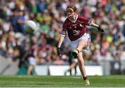 24 July 2022; Mabel Keane, Leitrim N.S., Leitrim Village, Leitrim, representing Galway during the INTO Cumann na mBunscol GAA Respect Exhibition Go Games at GAA All-Ireland Senior Football Championship Final match between Kerry and Galway at Croke Park in Dublin. Photo by Brendan Moran/Sportsfile