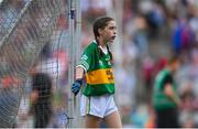 24 July 2022; Megan Mullally, Holy Trinity PS, Enniskillen, Fermanagh, representing Kerry during the INTO Cumann na mBunscol GAA Respect Exhibition Go Games at GAA All-Ireland Senior Football Championship Final match between Kerry and Galway at Croke Park in Dublin. Photo by Brendan Moran/Sportsfile