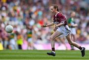 24 July 2022; Sophie Griffiths, Rockfield N.S., Coolaney, Sligo, representing Galway during the INTO Cumann na mBunscol GAA Respect Exhibition Go Games at GAA All-Ireland Senior Football Championship Final match between Kerry and Galway at Croke Park in Dublin. Photo by Brendan Moran/Sportsfile