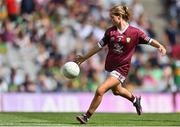 24 July 2022; Jessica Lombard, St. Pius X GNS, Terenure, Dublin, representing Galway during the INTO Cumann na mBunscol GAA Respect Exhibition Go Games at GAA All-Ireland Senior Football Championship Final match between Kerry and Galway at Croke Park in Dublin. Photo by Brendan Moran/Sportsfile