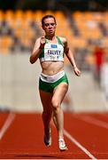28 July 2022; Hannah Falvey of Team Ireland competing in the girls 200m semi final during day four of the 2022 European Youth Summer Olympic Festival at Banská Bystrica, Slovakia. Photo by Eóin Noonan/Sportsfile