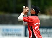 28 July 2022; Murray Commins of Munster Reds catches out James McCollum of Northern Knights during the Cricket Ireland Inter-Provincial Trophy match between Munster Reds and Northern Knights at Pembroke Cricket Club in Dublin. Photo by Sam Barnes/Sportsfile