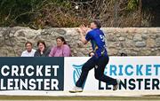 28 July 2022; Shane Getkate of North West Warriors hops the boundary whilst catching out Andrew Balbirnie of Leinster Lightning during the Cricket Ireland Inter-Provincial Trophy match between Leinster Lightning and North West Warriors at Pembroke Cricket Club in Dublin. Photo by Sam Barnes/Sportsfile