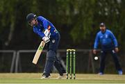 28 July 2022; Scott Macbeth of North West Warriors during the Cricket Ireland Inter-Provincial Trophy match between Leinster Lightning and North West Warriors at Pembroke Cricket Club in Dublin. Photo by Sam Barnes/Sportsfile