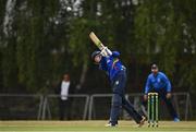 28 July 2022; Scott Macbeth of North West Warriors during the Cricket Ireland Inter-Provincial Trophy match between Leinster Lightning and North West Warriors at Pembroke Cricket Club in Dublin. Photo by Sam Barnes/Sportsfile