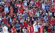 28 July 2022; Sligo Rovers supporters react during the UEFA Europa Conference League 2022/23 Second Qualifying Round First Leg match between Sligo Rovers and Motherwell at The Showgrounds in Sligo. Photo by David Fitzgerald/Sportsfile