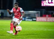 28 July 2022; Serge Atakayi of St.Patrick Athletic in action during the UEFA Europa Conference League 2022/23 Second Qualifying Round Second Leg match between Mura and St Patrick's Athletic at Mestni Stadion Fazanerija in Murska Sobota, Slovenia. Photo by Vid Ponikvar/Sportsfile