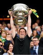 24 July 2022; Kerry analyst Colin Trainor lifts the Sam Maguire Cup after the GAA Football All-Ireland Senior Championship Final match between Kerry and Galway at Croke Park in Dublin. Photo by Stephen McCarthy/Sportsfile