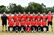 29 July 2022; The Munster Reds team before the Cricket Ireland Inter-Provincial Trophy match between North West Warriors and Munster Reds at Pembroke Cricket Club in Dublin. Photo by Sam Barnes/Sportsfile
