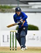 29 July 2022; Stephen Doheny of North West Warriors during the Cricket Ireland Inter-Provincial Trophy match between North West Warriors and Munster Reds at Pembroke Cricket Club in Dublin. Photo by Sam Barnes/Sportsfile