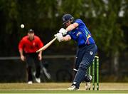 29 July 2022; Jared Wilson of North West Warriors during the Cricket Ireland Inter-Provincial Trophy match between North West Warriors and Munster Reds at Pembroke Cricket Club in Dublin. Photo by Sam Barnes/Sportsfile