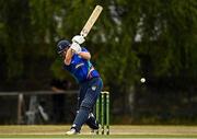29 July 2022; Jared Wilson of North West Warriors during the Cricket Ireland Inter-Provincial Trophy match between North West Warriors and Munster Reds at Pembroke Cricket Club in Dublin. Photo by Sam Barnes/Sportsfile