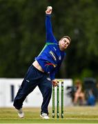 29 July 2022; Andy McBrine of North West Warriors during the Cricket Ireland Inter-Provincial Trophy match between North West Warriors and Munster Reds at Pembroke Cricket Club in Dublin. Photo by Sam Barnes/Sportsfile