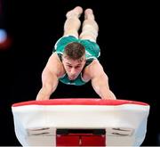 29 July 2022; Ewan McAteer of Northern Ireland competing in the men's vault qualification at Arena Birmingham in Birmingham, England. Photo by Paul Greenwood/Sportsfile