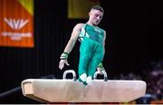 29 July 2022; Rhys McClenaghan of Northern Ireland competing in the men's pommel horse qualification at Arena Birmingham in Birmingham, England. Photo by Paul Greenwood/Sportsfile