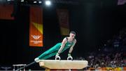 29 July 2022; Rhys McClenaghan of Northern Ireland competing in the men's pommel horse qualification at Arena Birmingham in Birmingham, England. Photo by Paul Greenwood/Sportsfile