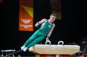 29 July 2022; Rhys McClenaghan of Northern Ireland competing in the men's pommel horse qualification at Arena Birmingham in Birmingham, England. Photo by Paul Greenwood/Sportsfile
