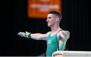 29 July 2022; Rhys McClenaghan of Northern Ireland after competing in the men's pommel horse qualification at Arena Birmingham in Birmingham, England. Photo by Paul Greenwood/Sportsfile