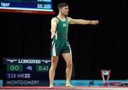 29 July 2022; Eamon Montgomery of Northern Ireland competing in the men's floor qualification at Arena Birmingham in Birmingham, England. Photo by Paul Greenwood/Sportsfile