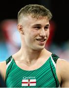29 July 2022; Ewan McAteer of Northern Ireland after competing in the men's vault qualification at Arena Birmingham in Birmingham, England. Photo by Paul Greenwood/Sportsfile