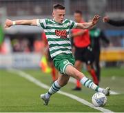 26 July 2022; Andy Lyons of Shamrock Rovers during the UEFA Champions League 2022-23 Second Qualifying Round Second Leg match between Shamrock Rovers and Ludogorets at Tallaght Stadium in Dublin. Photo by Ramsey Cardy/Sportsfile