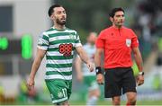 26 July 2022; Richie Towell of Shamrock Rovers during the UEFA Champions League 2022-23 Second Qualifying Round Second Leg match between Shamrock Rovers and Ludogorets at Tallaght Stadium in Dublin. Photo by Ramsey Cardy/Sportsfile