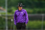 29 July 2022; Umpire Roly Black during the Cricket Ireland Inter-Provincial Trophy match between Northern Knights and Leinster Lightning at Pembroke Cricket Club in Dublin. Photo by Sam Barnes/Sportsfile
