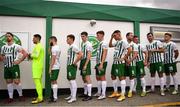 29 July 2022; Bray Wanderers players before the Extra.ie FAI Cup First Round match between Bray Wanderers and Shelbourne at Carlisle Grounds in Bray, Wicklow. Photo by David Fitzgerald/Sportsfile