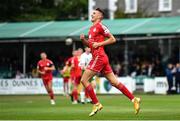 29 July 2022; Sean Boyd of Shelbourne celebrates after scoring his side's second goal during the Extra.ie FAI Cup First Round match between Bray Wanderers and Shelbourne at Carlisle Grounds in Bray, Wicklow. Photo by David Fitzgerald/Sportsfile