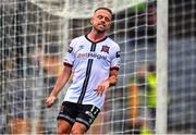 29 July 2022; Keith Ward of Dundalk reacts after a missed opportunity on goal during the Extra.ie FAI Cup First Round match between Dundalk and Longford Town at Oriel Park in Dundalk, Louth. Photo by Ben McShane/Sportsfile