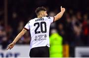 29 July 2022; Joe Adams of Dundalk celebrates after scoring his side's third goal during the Extra.ie FAI Cup First Round match between Dundalk and Longford Town at Oriel Park in Dundalk, Louth. Photo by Ben McShane/Sportsfile