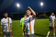 29 July 2022; Conor Levingston of Bohemians after his side's victory in the Extra.ie FAI Cup First Round match between Finn Harps and Bohemians at Finn Park in Ballybofey, Donegal. Photo by Ramsey Cardy/Sportsfile