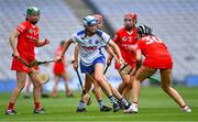 23 July 2022; Mairéad O'Brien of Waterford in action against Ashling Thompson of Cork, 30, during the Glen Dimplex Senior Camogie All-Ireland Championship Semi-Final match between Cork and Waterford at Croke Park in Dublin. Photo by Piaras Ó Mídheach/Sportsfile