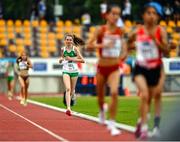 30 July 2022; Clodagh Gill of Team Ireland competing in the girls 3000m final during day six of the 2022 European Youth Summer Olympic Festival at Banská Bystrica, Slovakia. Photo by Eóin Noonan/Sportsfile