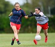 30 July 2022; Action from the Currentaccount.ie All-Ireland Junior Ladies Football Club 7-a-side match between Whitehall Colmcille in Dublin and St James Aldergrove in Antrim at Naomh Mearnóg's GAA club in Dublin. Photo by Piaras Ó Mídheach/Sportsfile
