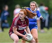30 July 2022; Action from the Currentaccount.ie All-Ireland Junior Ladies Football Club 7-a-side match between Raheny in Dublin and Naomh Eoin in Antrim at Naomh Mearnóg's GAA club in Dublin. Photo by Piaras Ó Mídheach/Sportsfile