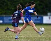 30 July 2022; Máire Ní Bhraonáin of Milltown in Galway in action against St Fursey's in Galway during the Currentaccount.ie All-Ireland Ladies Football Junior Club 7-a-side Championship Final at Naomh Mearnóg's GAA club in Dublin. Photo by Piaras Ó Mídheach/Sportsfile