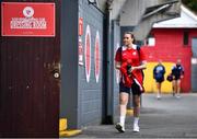 30 July 2022; Lauren McLellan of Sligo Rovers arrives before the SSE Airtricity Women's National League match between Sligo Rovers and Shelbourne at The Showgrounds in Sligo. Photo by Ben McShane/Sportsfile